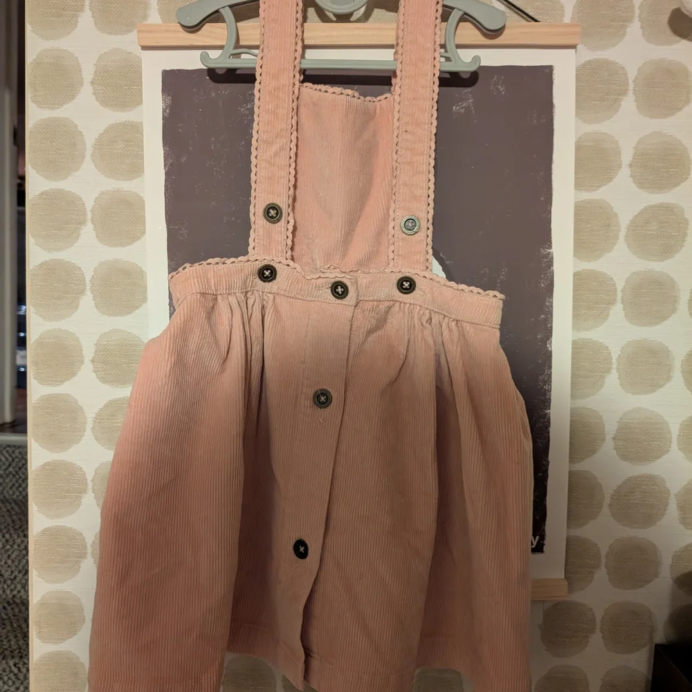 Pink Corduroy Kids Overalls - Picture 2 of 2